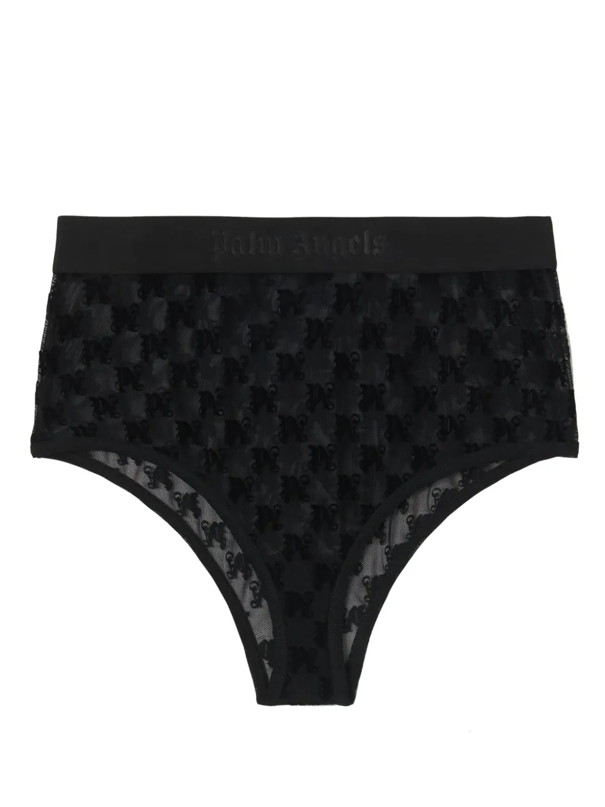 Palm Angels モノグラムモチーフ レース ブリーフ ブラック - 画像1