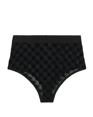 Palm Angels モノグラムモチーフ レース ブリーフ ブラック - サムネイル2