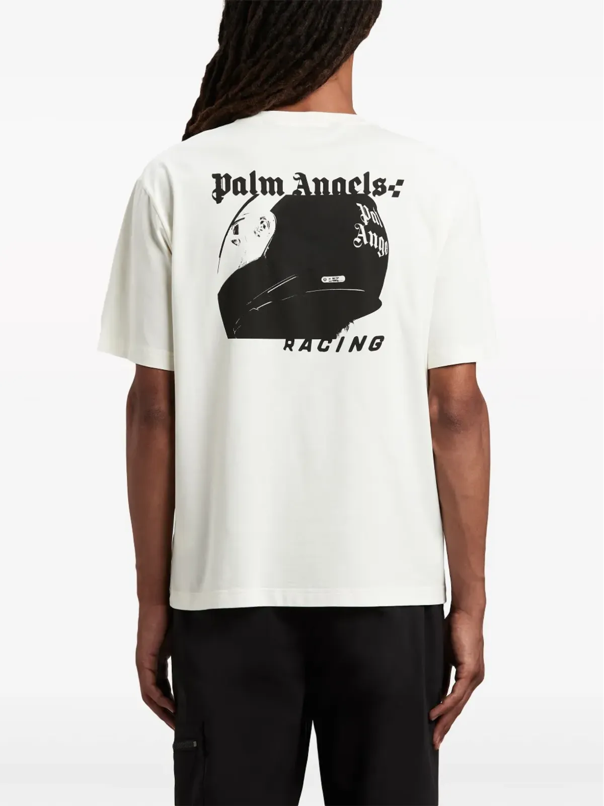 Palm Angels レーシンググラフィックプリント コットン Tシャツ - ホワイト - 画像5