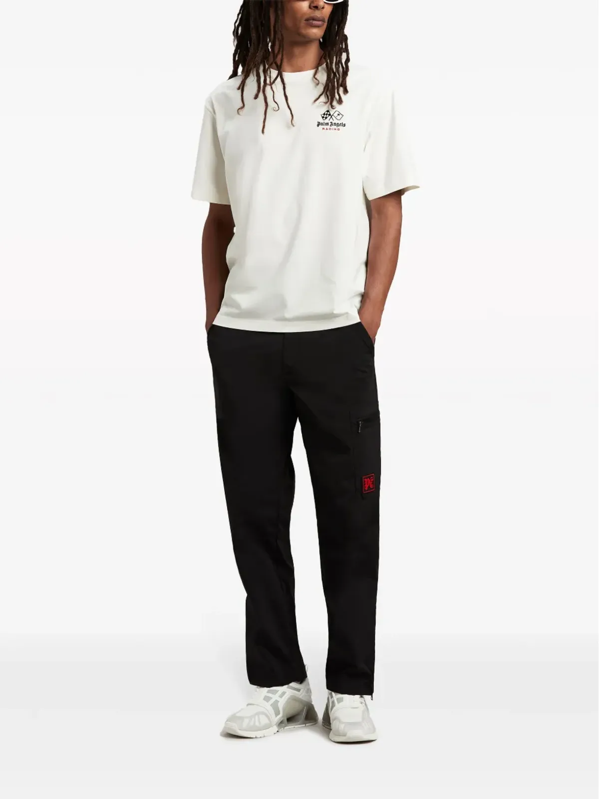Palm Angels レーシンググラフィックプリント コットン Tシャツ - ホワイト - 画像2