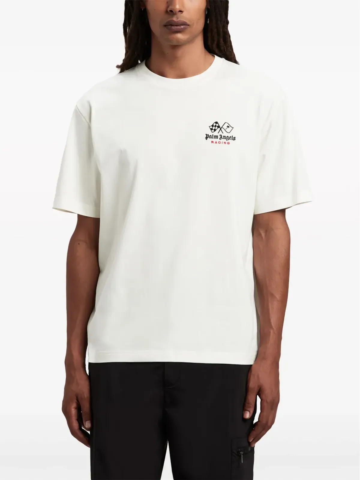 Palm Angels レーシンググラフィックプリント コットン Tシャツ - ホワイト - 画像3