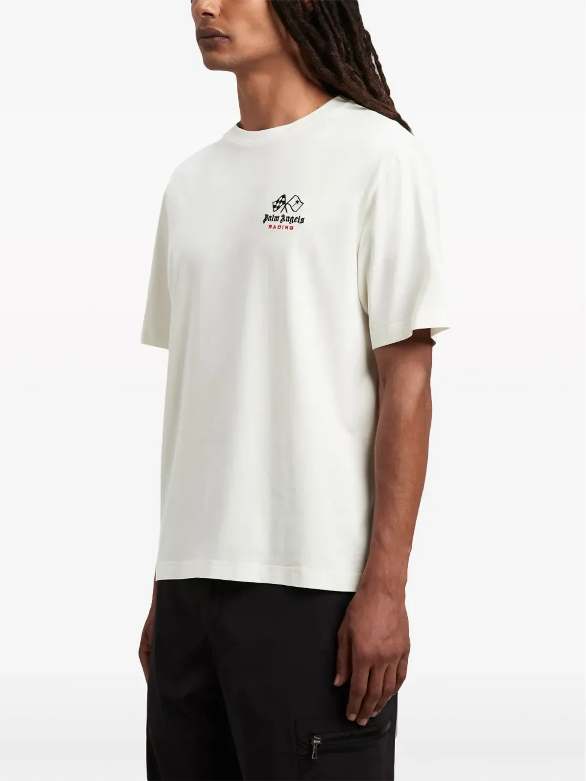 Palm Angels レーシンググラフィックプリント コットン Tシャツ - ホワイト - 画像4