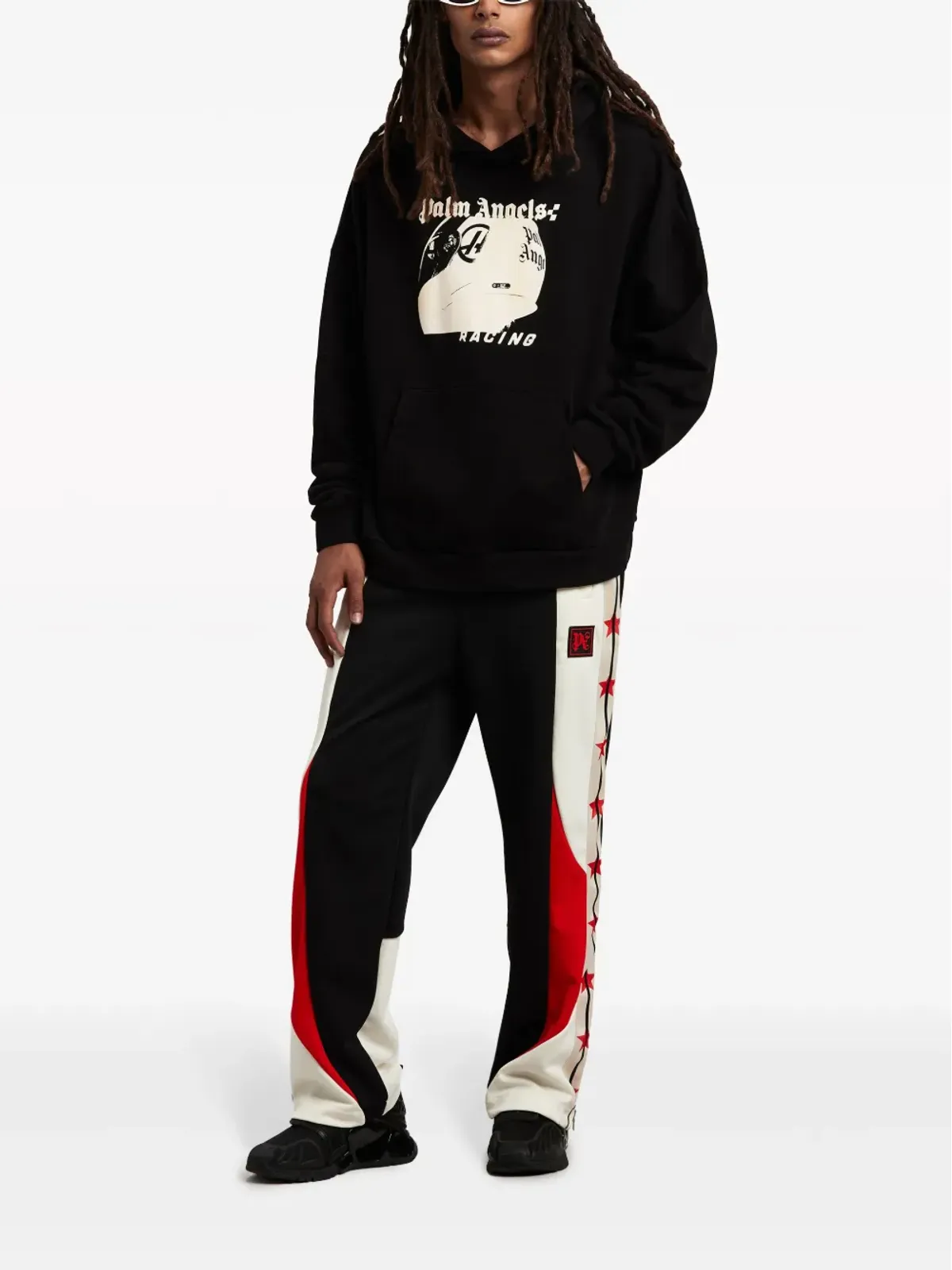 Palm Angels レーシングヘルメットプリント フーディー - ブラック - 画像2