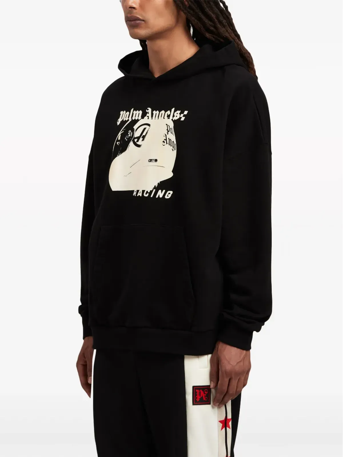 Palm Angels レーシングヘルメットプリント フーディー - ブラック - 画像4