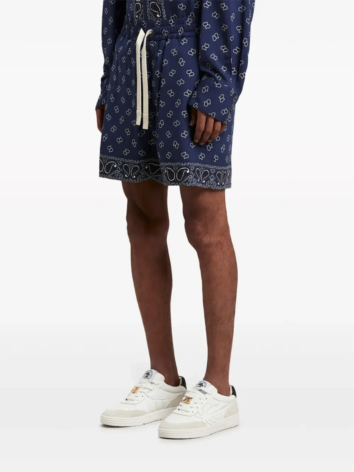 Palm Angels ペイズリープリント コットンショーツ - ブルー - 画像4