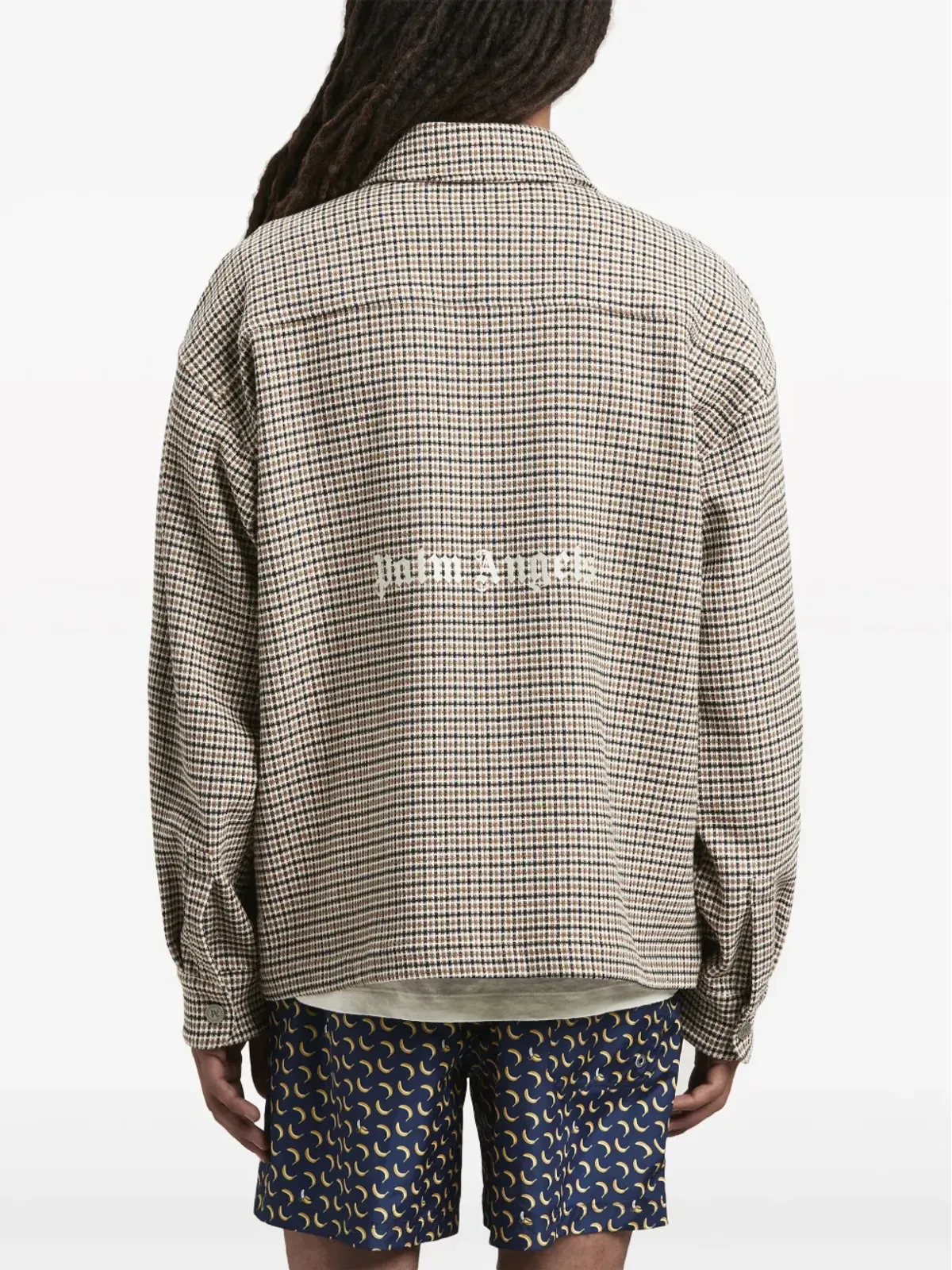 Palm Angels ロゴプリント チェック柄 オーバーシャツ - Neutrals - 画像5