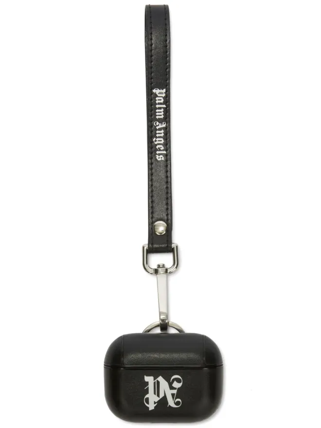 Palm Angels Palm Angels モノグラムプリント レザー AirPods ケース - ブラックの商品画像