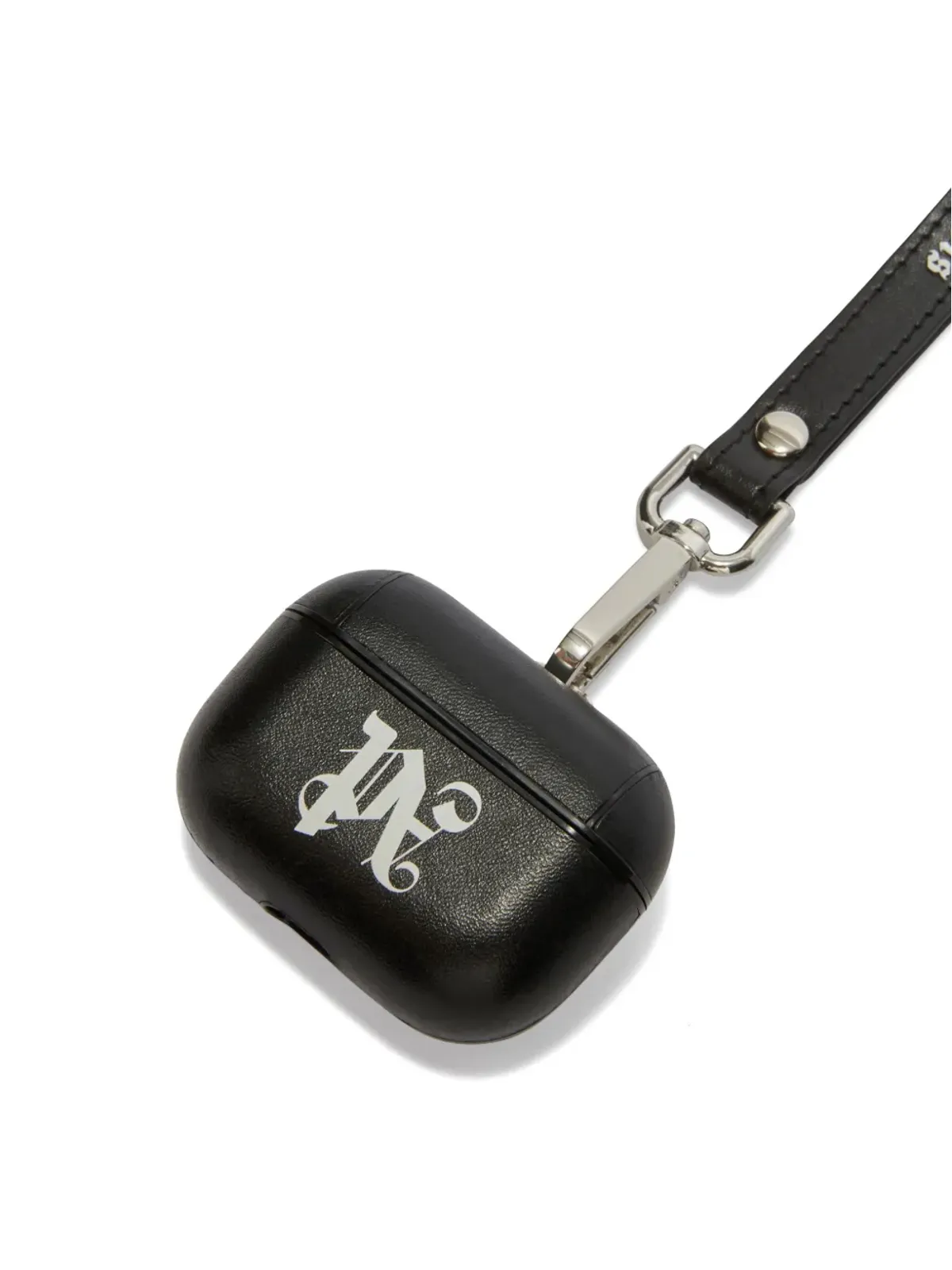 Palm Angels モノグラムプリント レザー AirPods ケース - ブラック - 画像2