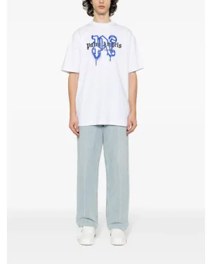 Palm Angels ニューヨーク・モノグラムプリント Tシャツ - ホワイト - サムネイル2