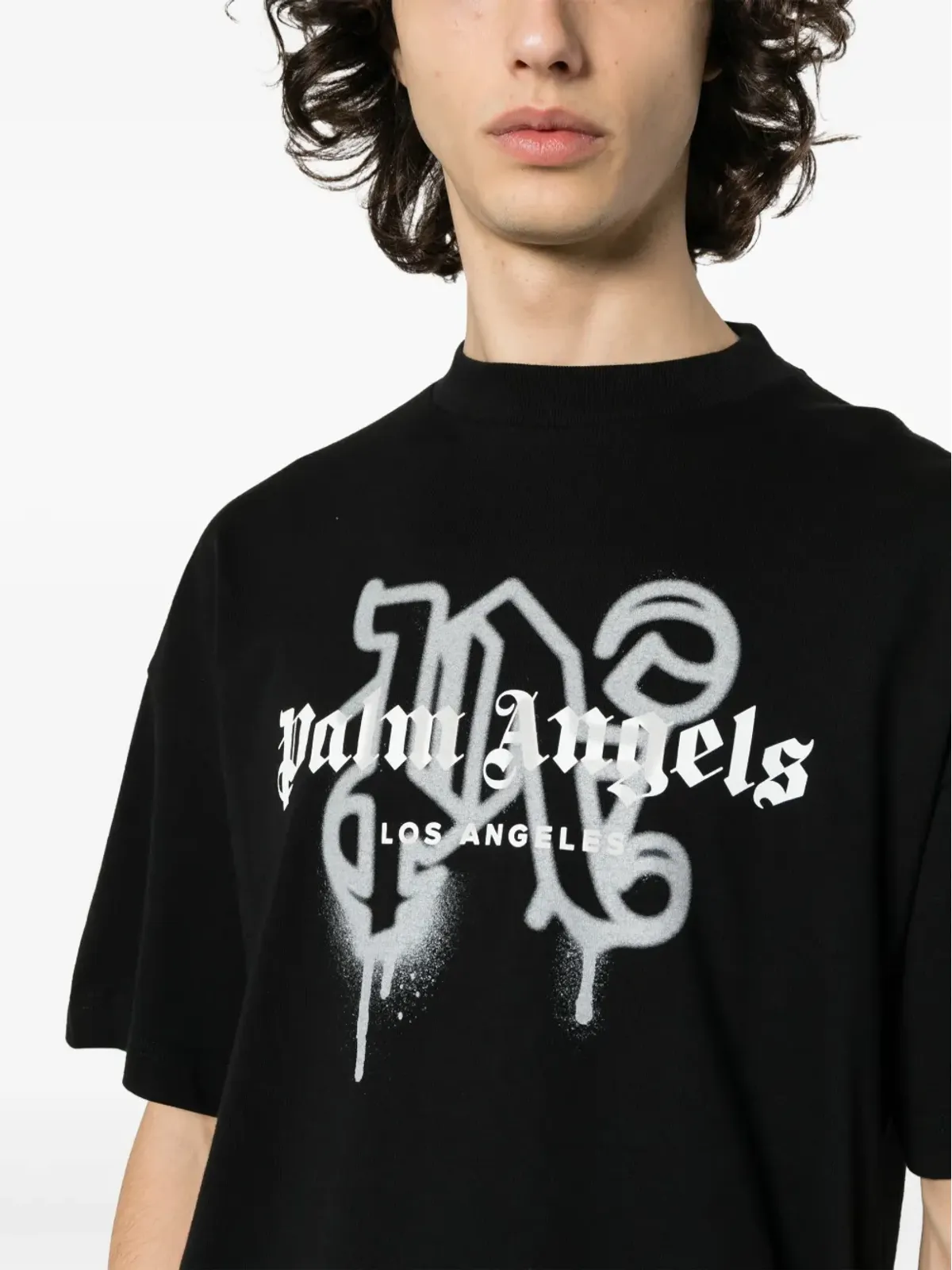 Palm Angels ロサンゼルス モノグラムプリント Tシャツ - ブラック - 画像5