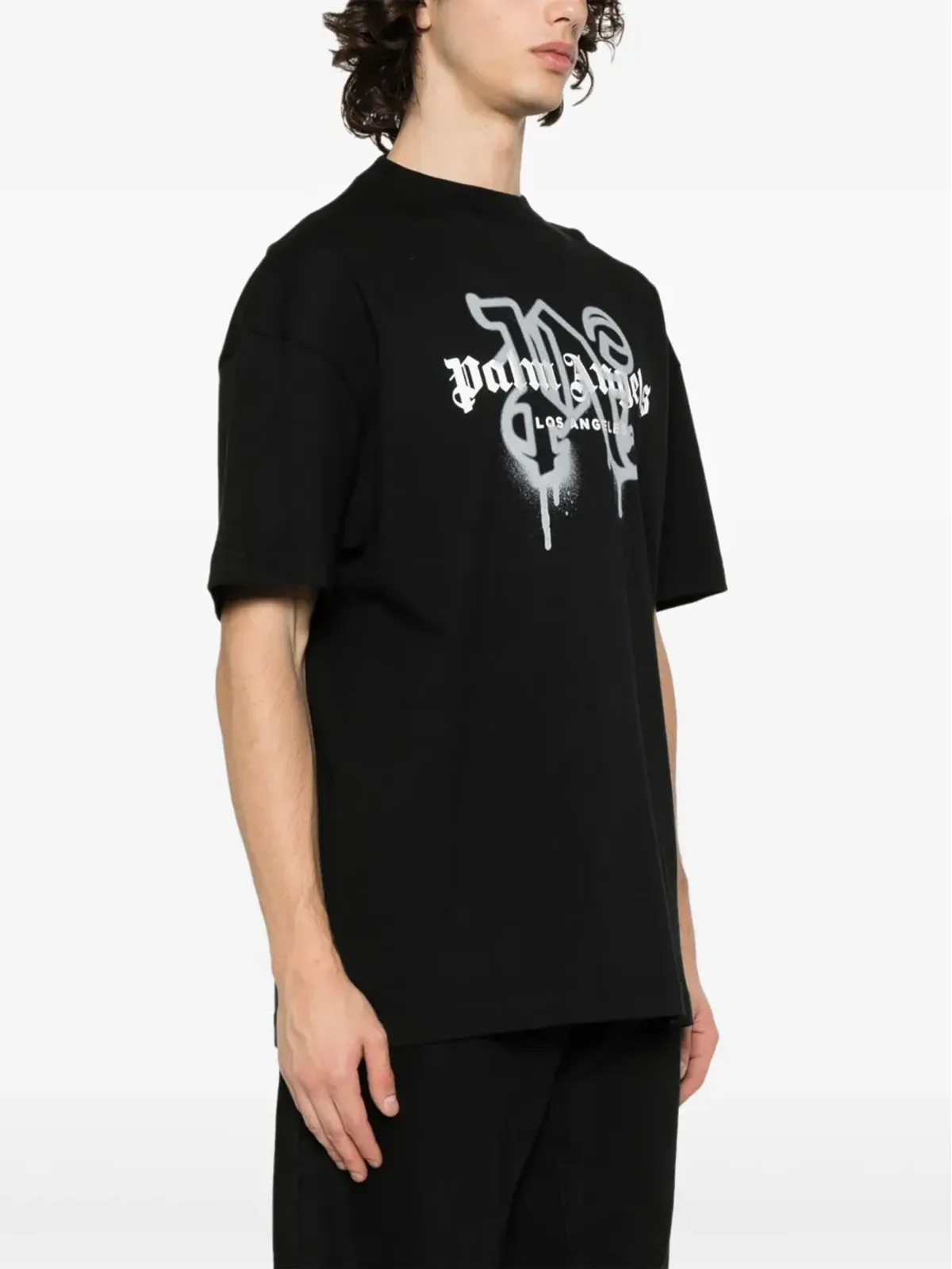 Palm Angels ロサンゼルス モノグラムプリント Tシャツ - ブラック - 画像3