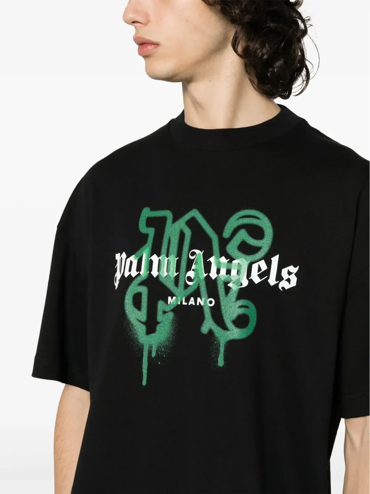 Palm Angels Milanoモノグラムプリント Tシャツ - ブラック - 画像5
