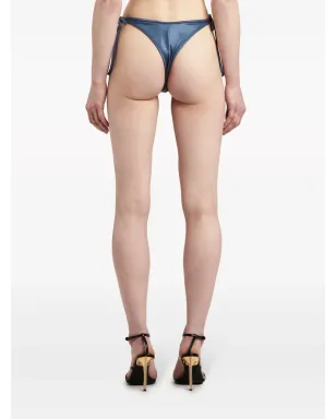 Palm Angels メタリックビキニボトムス ブルー - サムネイル5