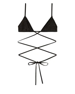 Palm Angels ラメ入りクリスクロスビキニトップ - サムネイル1