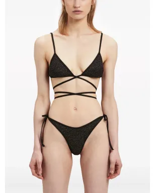 Palm Angels ラメ入りクリスクロスビキニトップ - サムネイル3