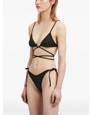 Palm Angels ラメ入りクリスクロスビキニトップ - サムネイル4