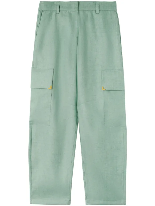 Palm Angels Palm Angels キャロットカットリネンパンツ - グリーンの商品画像