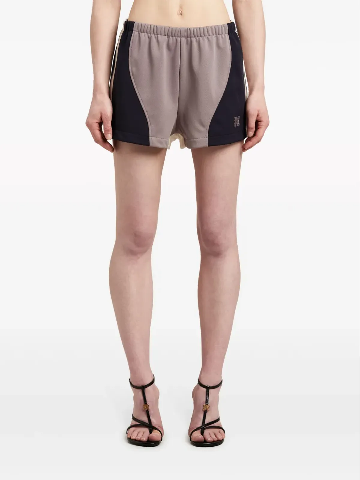 Palm Angels カラー ブロック トラックショーツ - パープル - 画像3