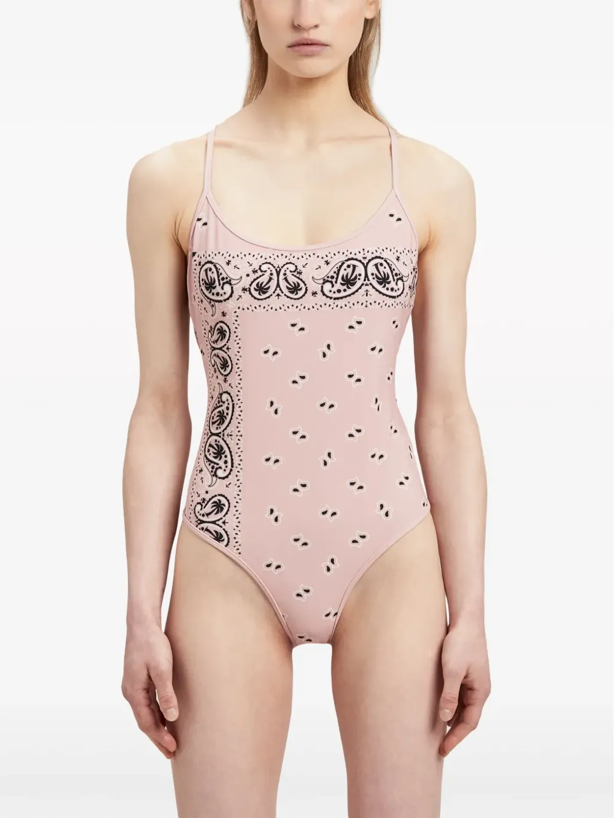 Palm Angels ペイズリープリント クリスクロス水着 - ピンク - 画像3
