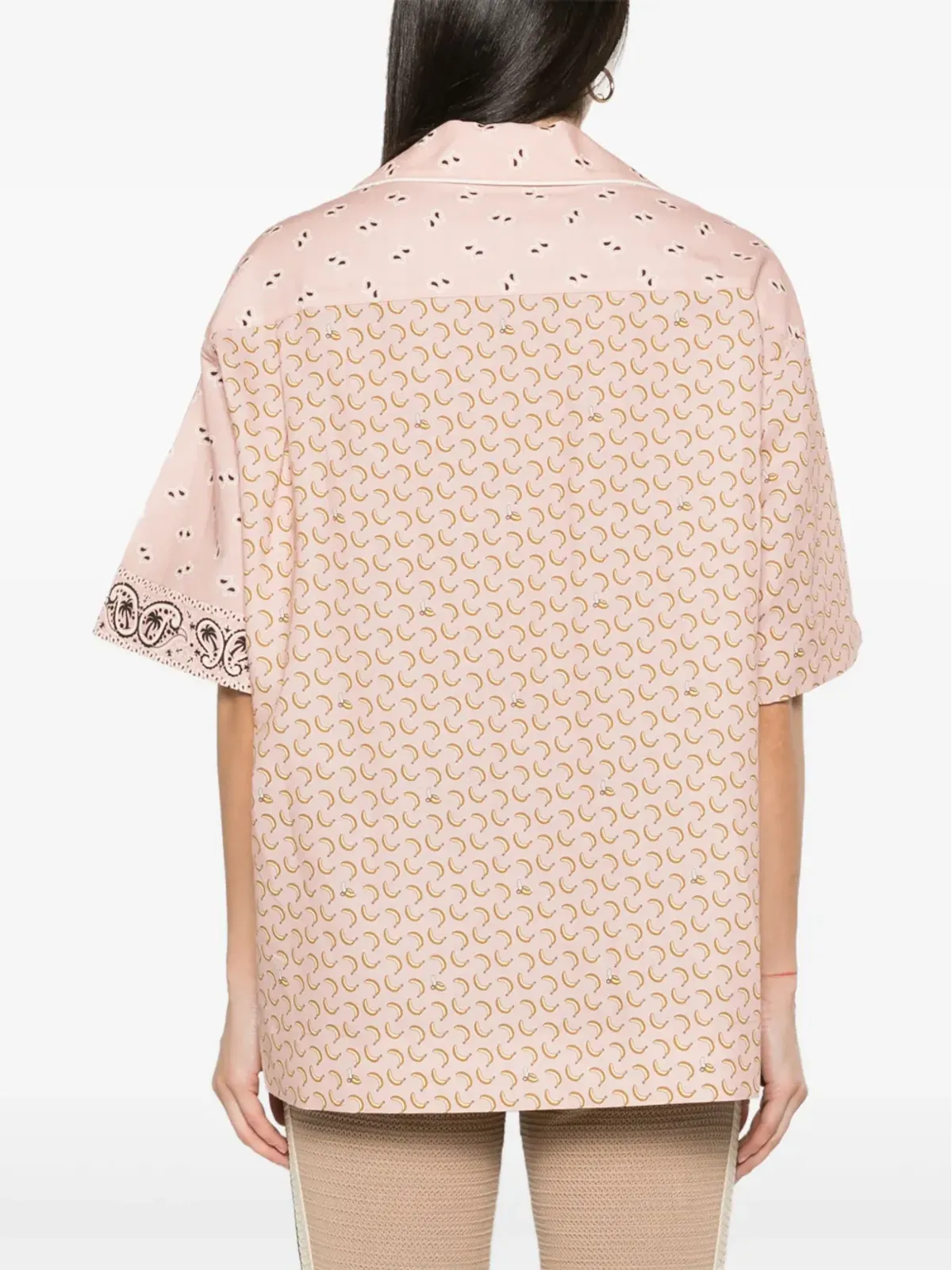 Palm Angels ミックスプリントキャンプカラーシャツ - ピンク - 画像4