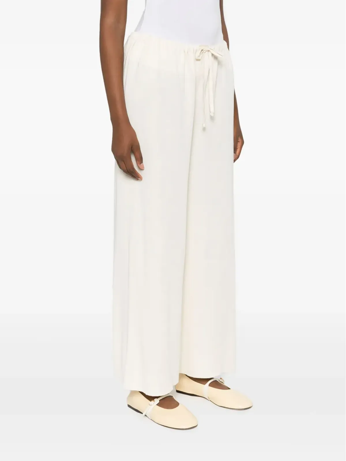 The Row drawstring-waist wide-leg trousers - Neutrals - 画像3