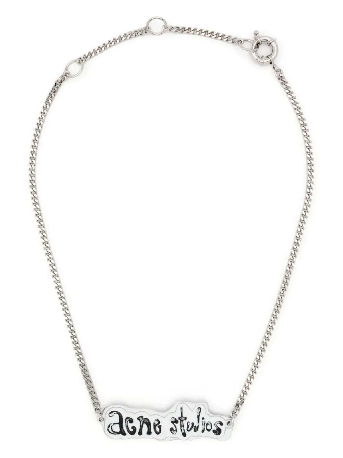 Acne Studios ロゴペンダントチェーンリンクネックレス - 画像1