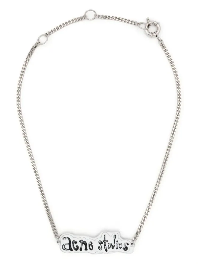 Acne Studios Acne Studios ロゴペンダントチェーンリンクネックレスの商品画像