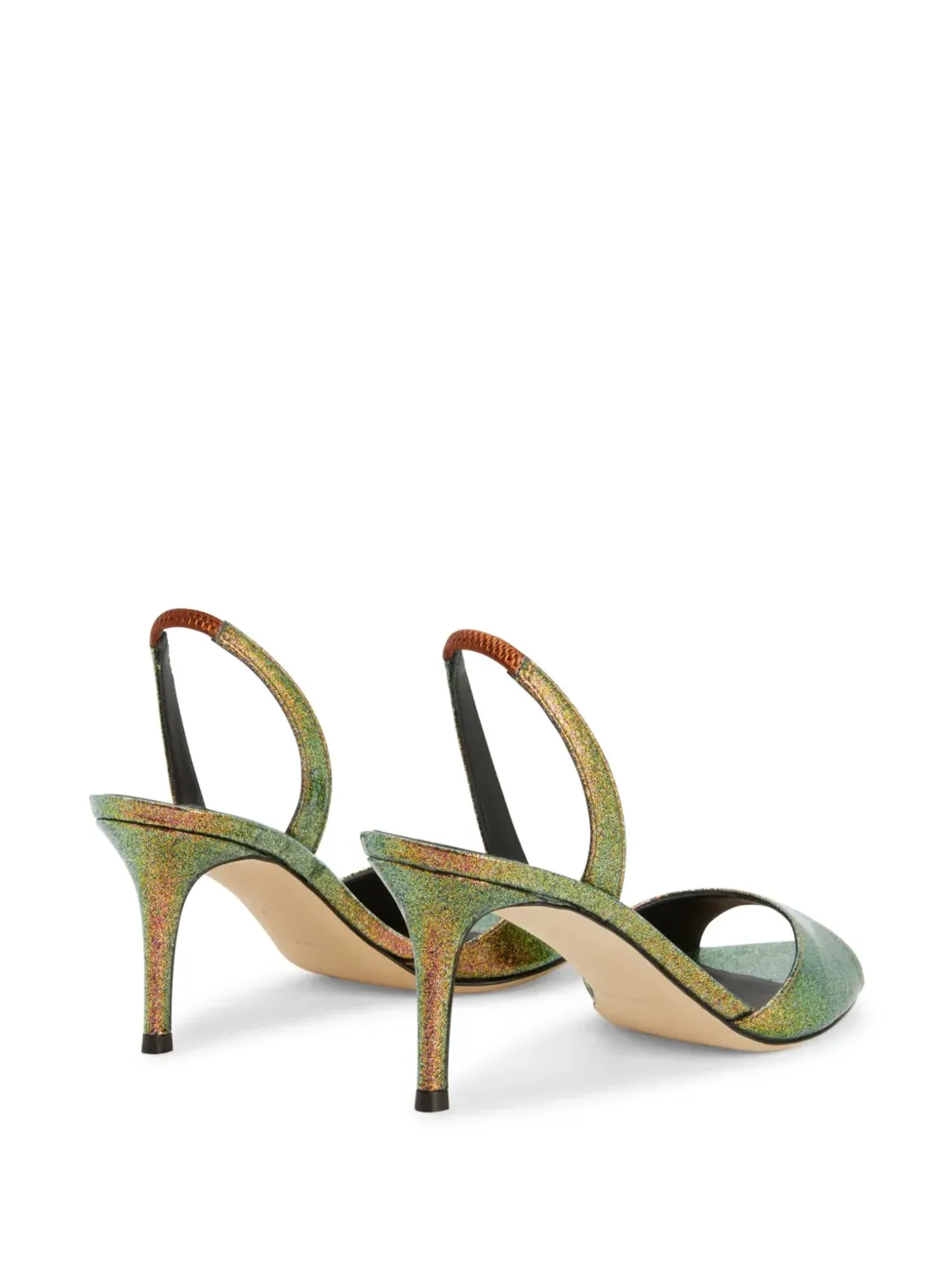 Giuseppe Zanotti リリベス70mmスリングバックサンダル - グリーン - 画像3