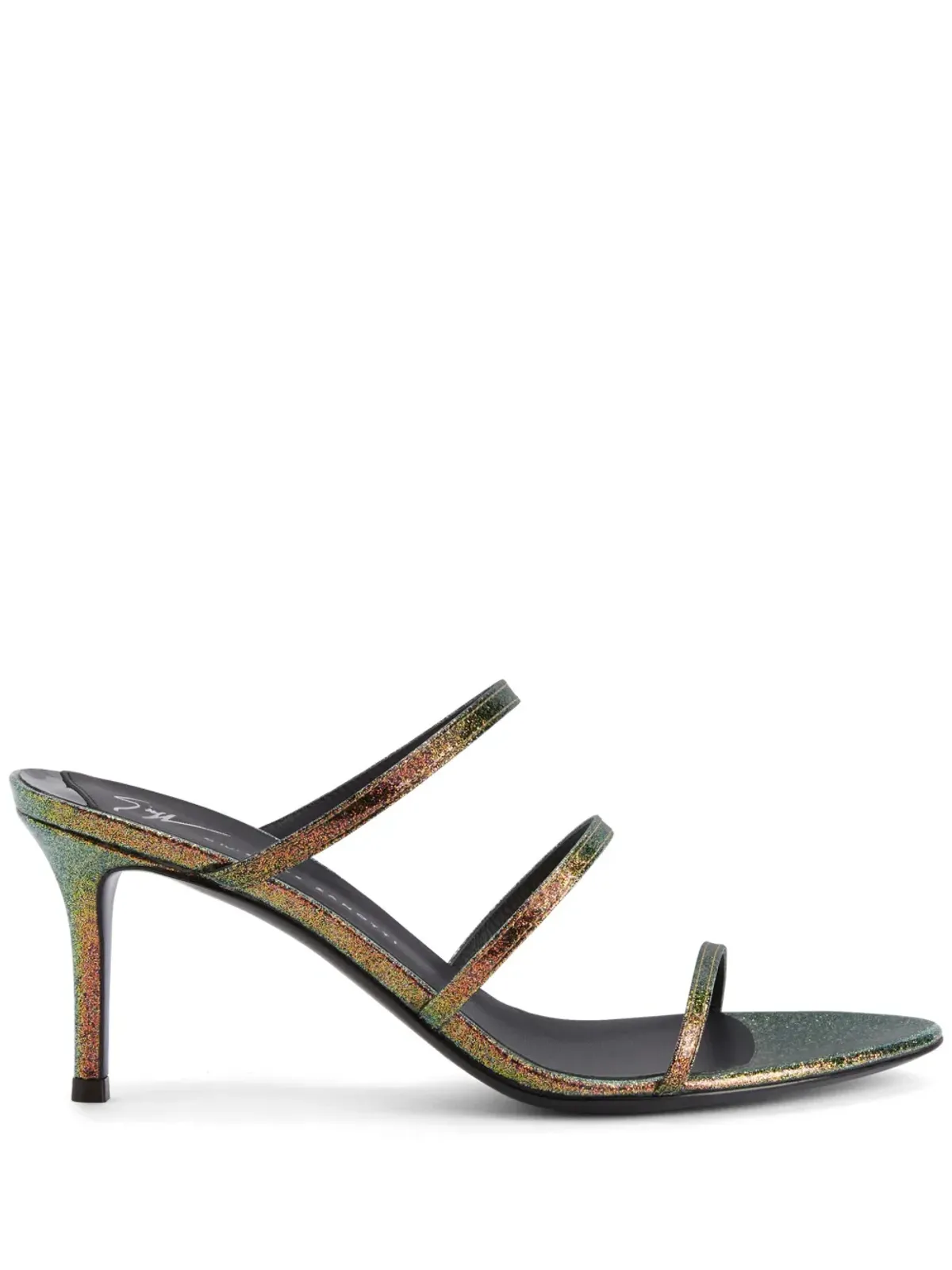 Giuseppe Zanotti アリムハ レザーサンダル グリーン - 画像1