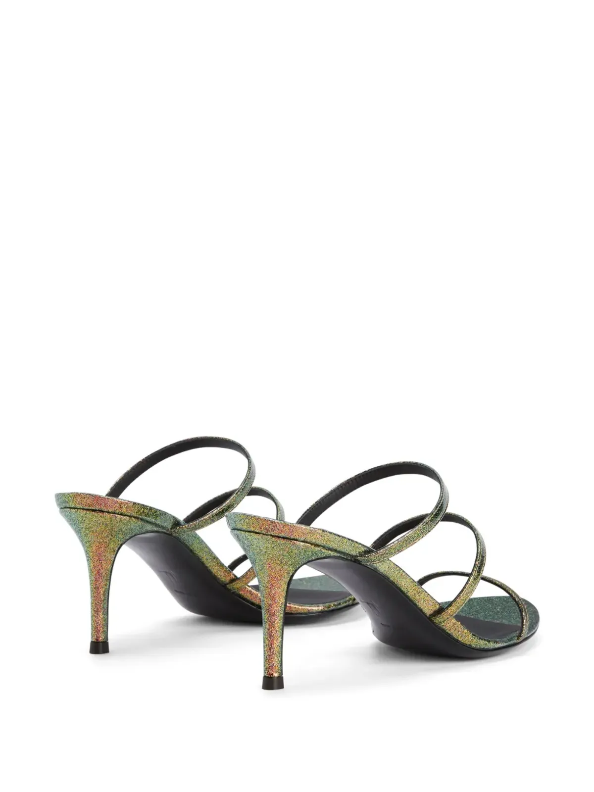 Giuseppe Zanotti アリムハ レザーサンダル グリーン - 画像3