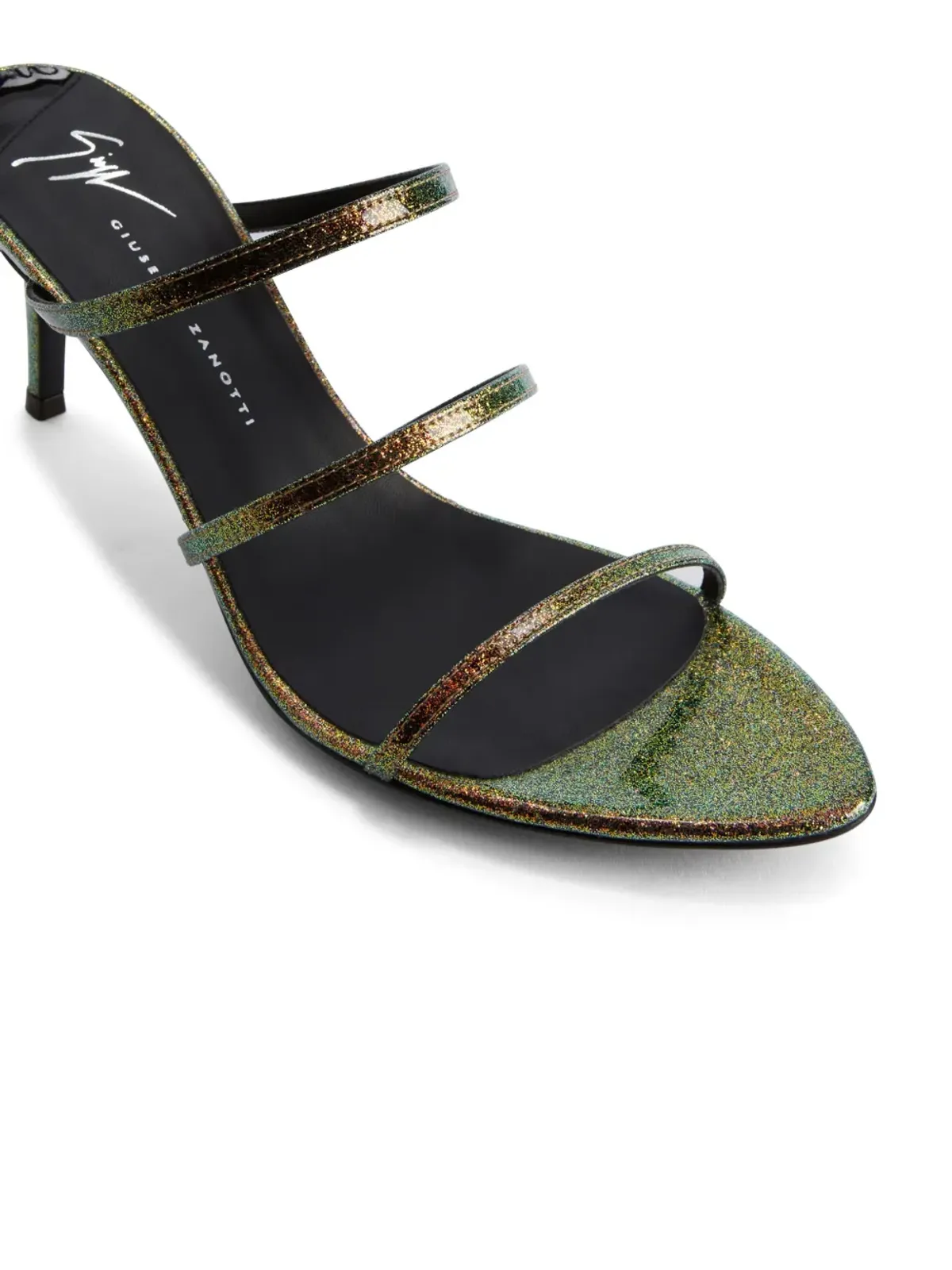 Giuseppe Zanotti アリムハ レザーサンダル グリーン - 画像4