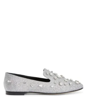 Giuseppe Zanotti ダリラ・ビジュー グリッター ローファー - シルバー - サムネイル1
