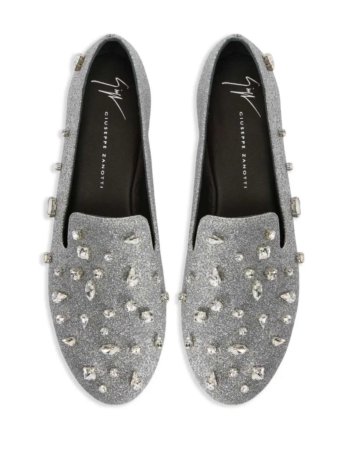 Giuseppe Zanotti ダリラ・ビジュー グリッター ローファー - シルバー - 画像4