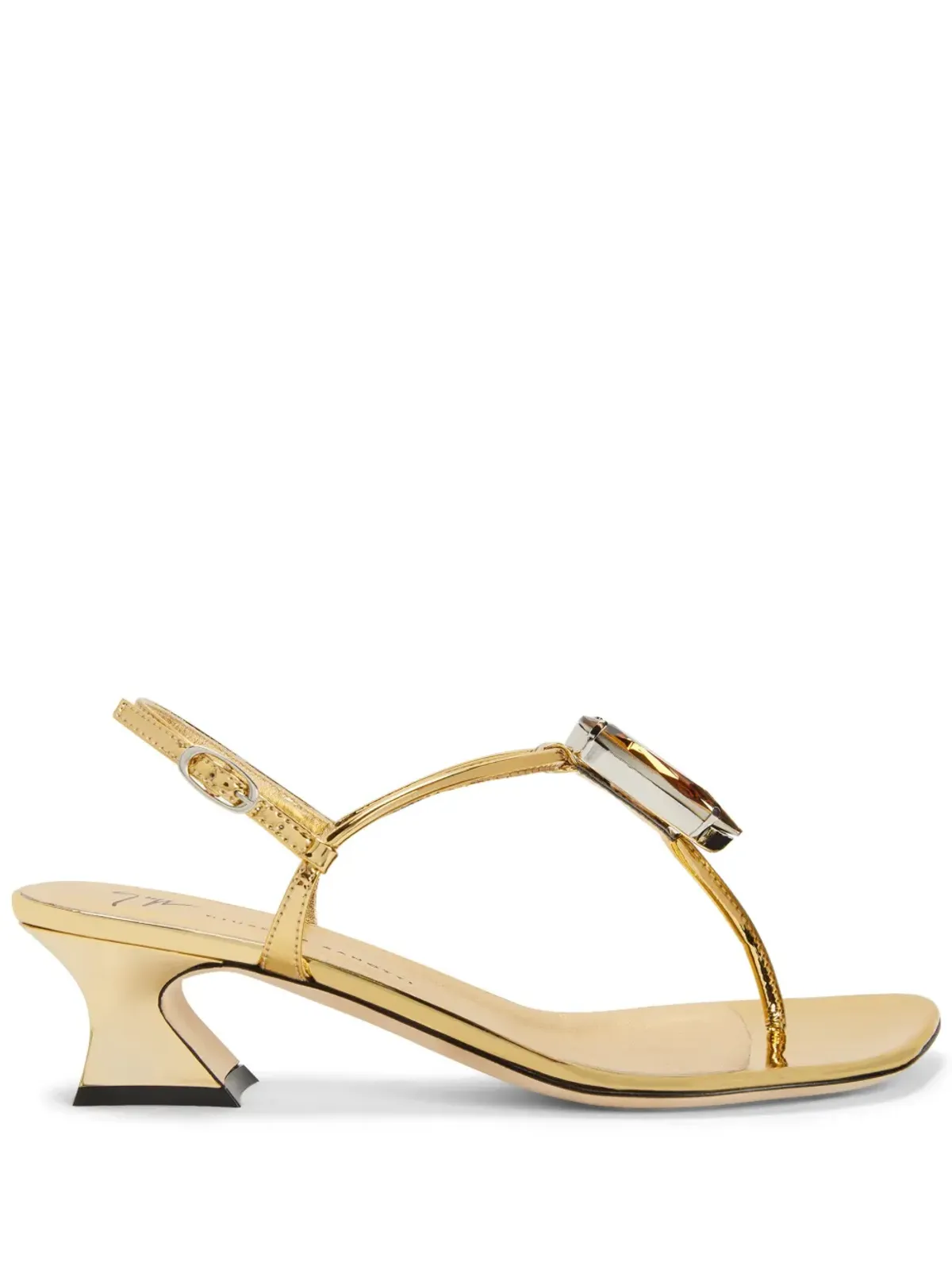 Giuseppe Zanotti アントニア 45mm ラインストーン装飾 トングサンダル - ゴールド - 画像1