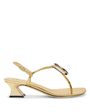 Giuseppe Zanotti アントニア 45mm ラインストーン装飾 トングサンダル - ゴールド - サムネイル1