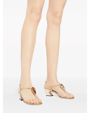 Giuseppe Zanotti アントニア 45mm ラインストーン装飾 トングサンダル - ゴールド - サムネイル5