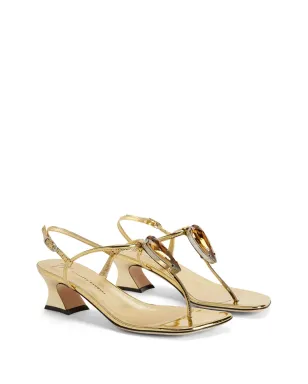Giuseppe Zanotti アントニア 45mm ラインストーン装飾 トングサンダル - ゴールド - サムネイル2