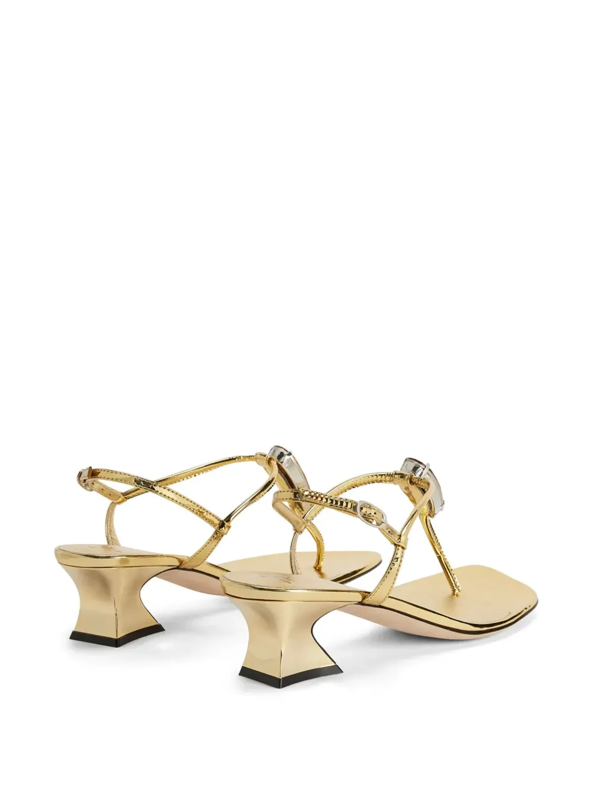 Giuseppe Zanotti アントニア 45mm ラインストーン装飾 トングサンダル - ゴールド - 画像3