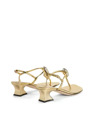 Giuseppe Zanotti アントニア 45mm ラインストーン装飾 トングサンダル - ゴールド - サムネイル3