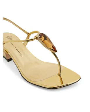 Giuseppe Zanotti アントニア 45mm ラインストーン装飾 トングサンダル - ゴールド - サムネイル4