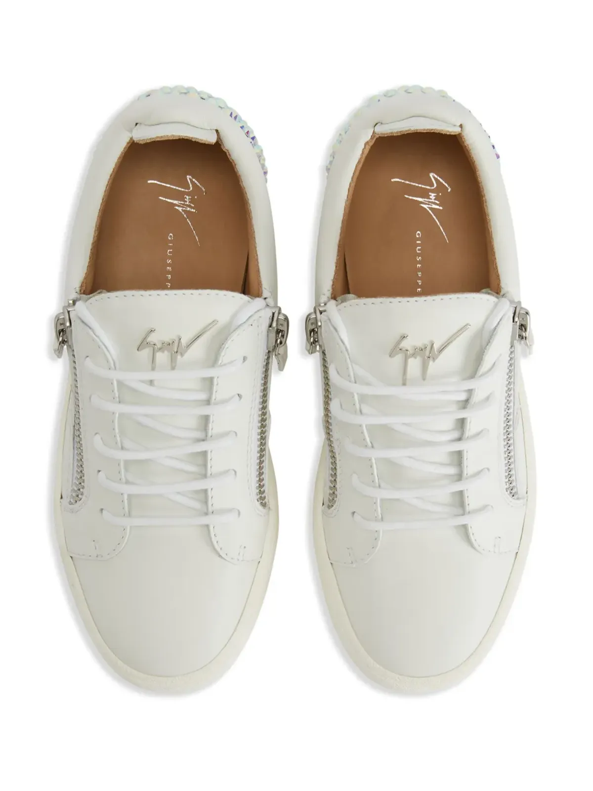 Giuseppe Zanotti ゲイル ラインストーン装飾スニーカー - ホワイト - 画像4