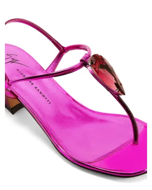 Giuseppe Zanotti Anthonia レザーサンダル ピンク - サムネイル4