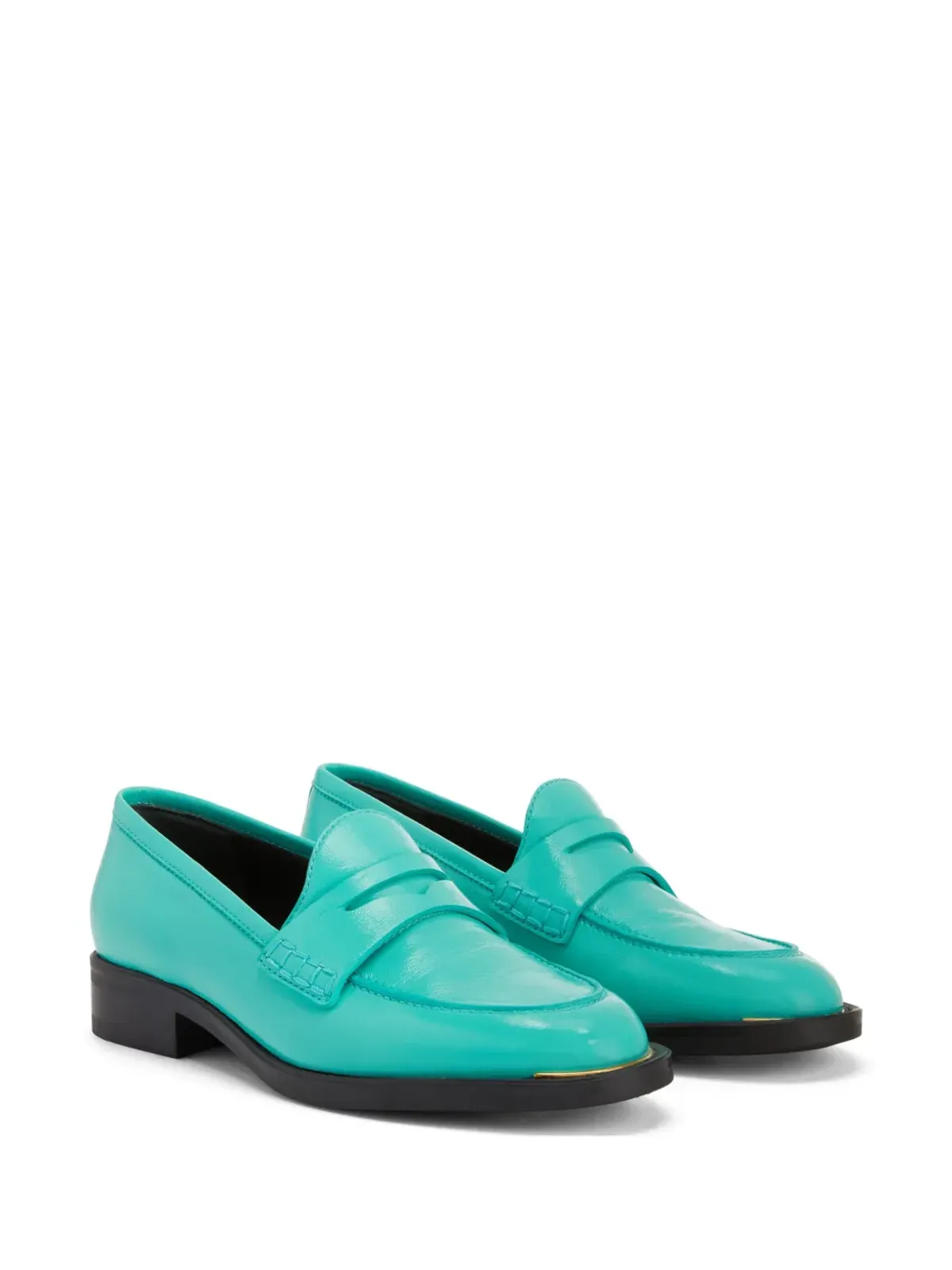 Giuseppe Zanotti ファリダ パテントレザー ローファー - グリーン - 画像2