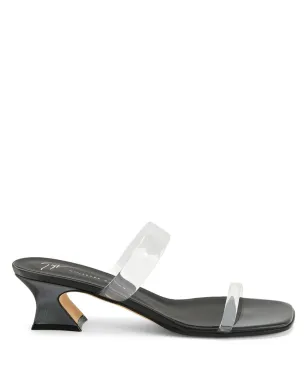Giuseppe Zanotti Aude Plexi 45mm オープントゥミュール ブラック - サムネイル1