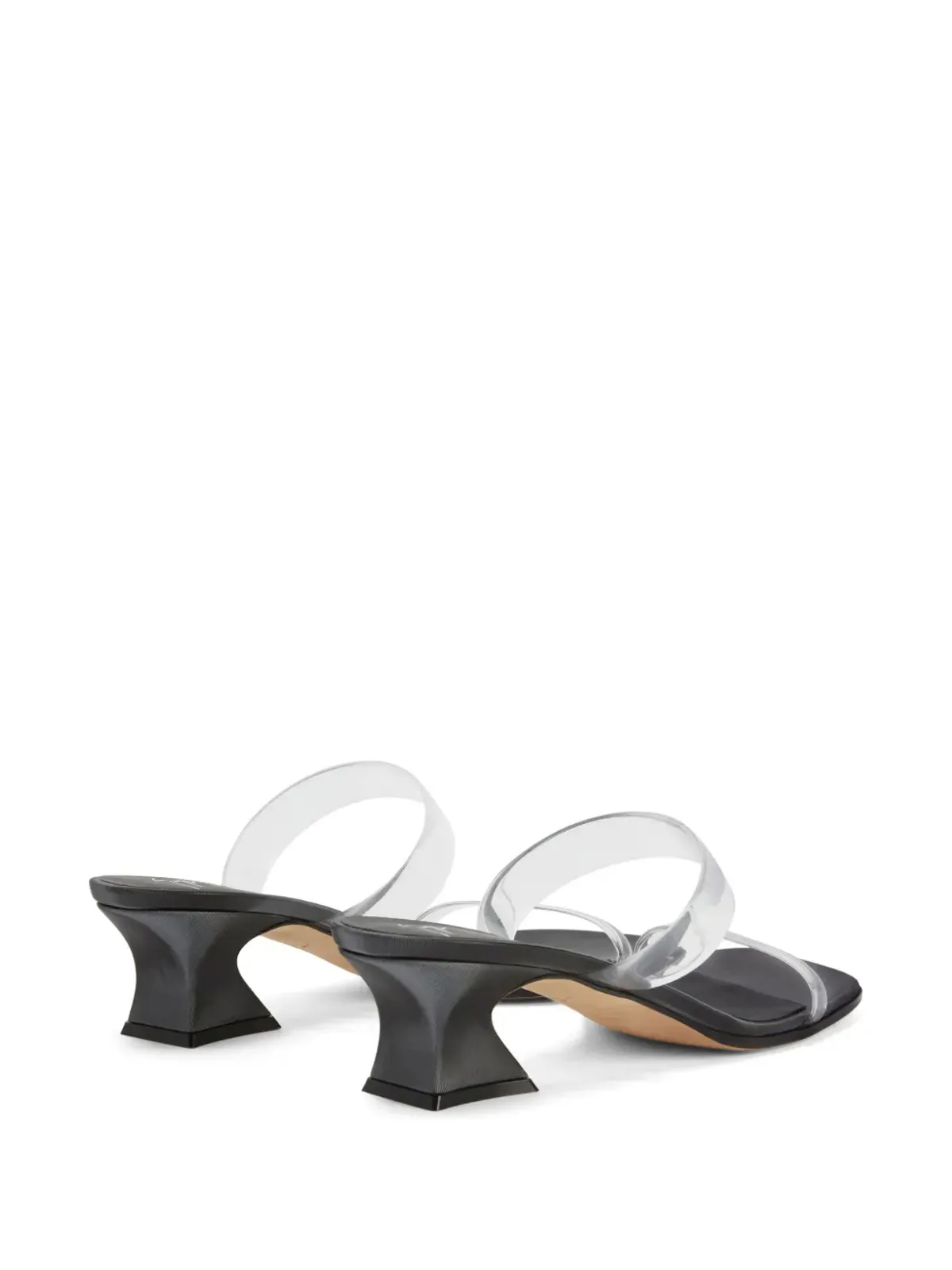 Giuseppe Zanotti Aude Plexi 45mm オープントゥミュール ブラック - 画像3