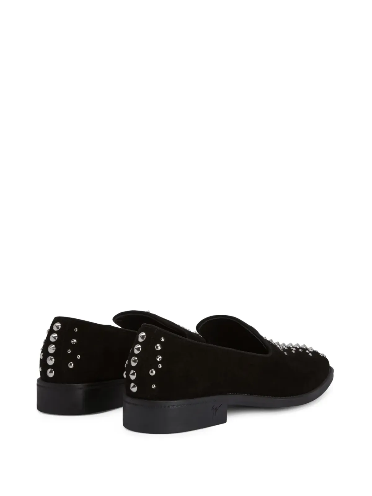 Giuseppe Zanotti アルフレッドソン 15mm スタッズ付き ローファー ブラック - 画像3