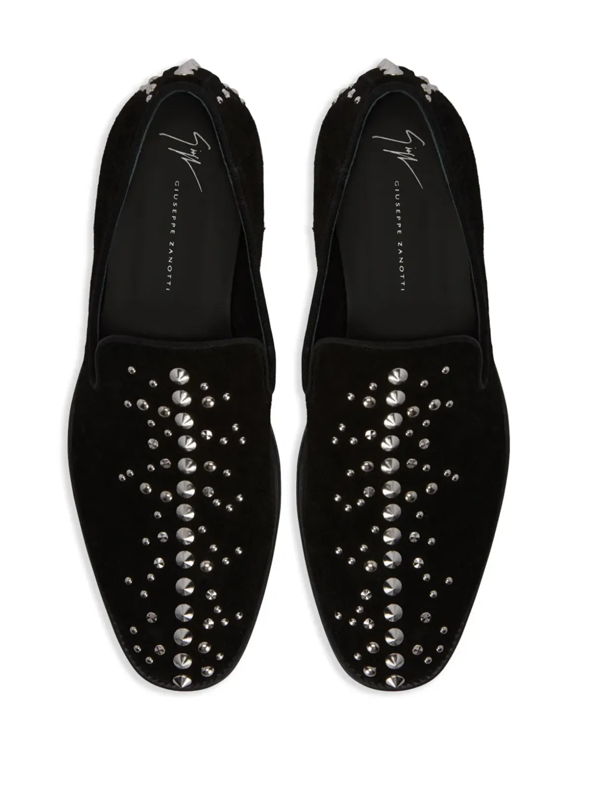 Giuseppe Zanotti アルフレッドソン 15mm スタッズ付き ローファー ブラック - 画像4