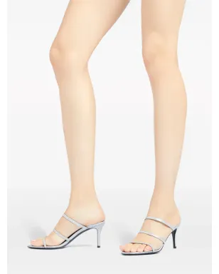 Giuseppe Zanotti Alimha 70mmストラップサンダル - シルバー - サムネイル5