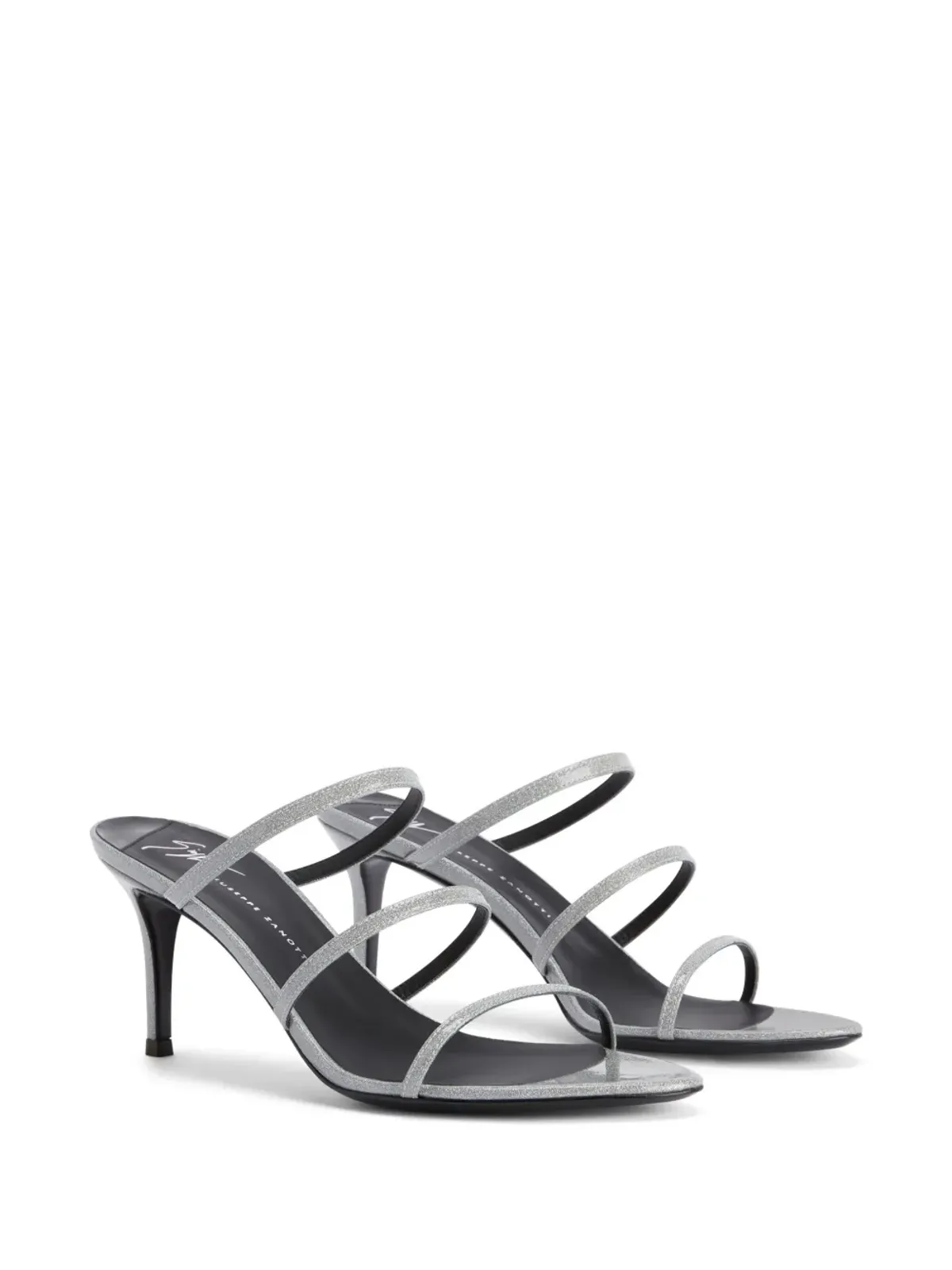 Giuseppe Zanotti Alimha 70mmストラップサンダル - シルバー - 画像2
