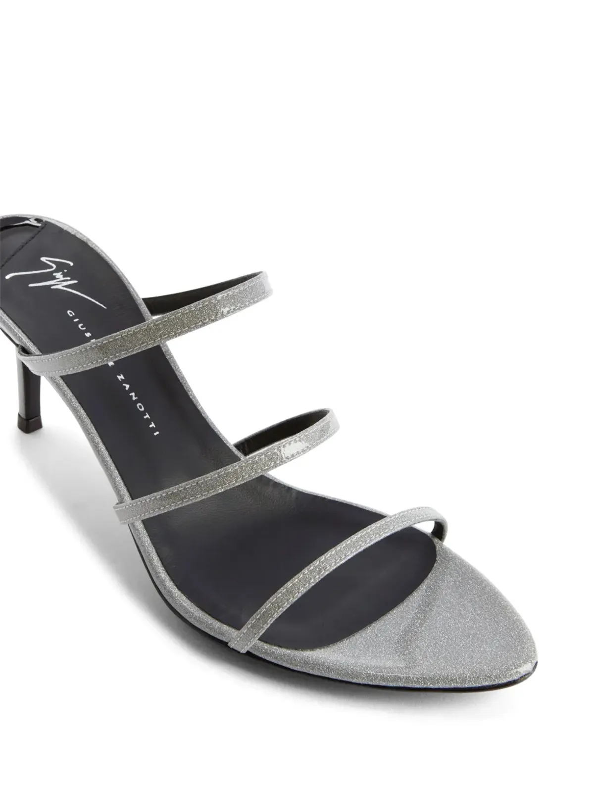 Giuseppe Zanotti Alimha 70mmストラップサンダル - シルバー - 画像4